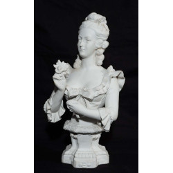 French Bisque Porcelain Busts of Marie Antoinette