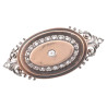 Antique French Rose Gold Silver and Ol Cut Diamond Brooch