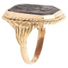 Antique Brown Vitreous Intaglio Ring By Simon Fils (1788-1866)
