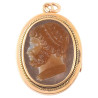 A French Gold-Mounted Pendant Cameo Vinaigrette Late 18th Century