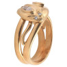 18 Carat Yellow Gold Marquise Diamond Snake Ring