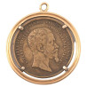 Gold And Bronze Italian Coin Pendant