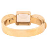A Quartz And 18k Gold Hinged Bangle Bracelet