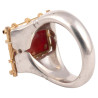 Silver Gold and Agate Cameo Men's Ring