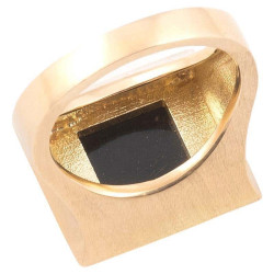 18kt Yellow Gold and Micromosaic Dog Ring