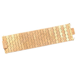 Retro Large Wide 18ct Gold Bracelet