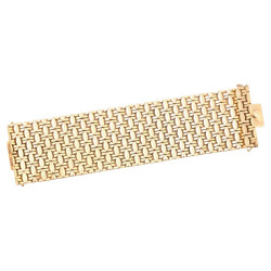 Retro Large Wide 18ct Gold Bracelet