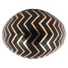 18kt Yellow Gold Bombé Black Enamel Cocktail Ring, Italy, 1970s