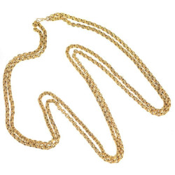 Antique Long and Heavy Gold Chain Necklace