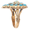 18th Century Turquoise Gold Fede Ring