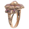 Rare Georgian Italian Table Cut Ruby Gold Ring