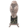 Parcel-Gilt Silver Ornament Modelled as an Owl