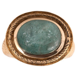Emerald Intaglio Ring Late...
