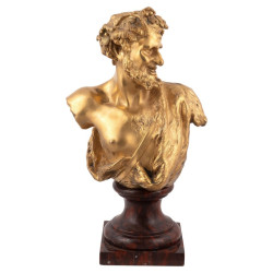 A French Gilt Bronze Satyr...