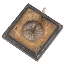 19th Century French Table Sundial And Compass