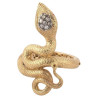 18kt Gold And Old Cut Diamond Large Snake Bangle Bracelet