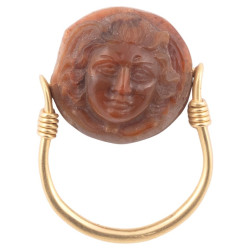 18kt Yellow Gold Agate...