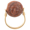 18kt Yellow Gold Agate Medusa Cameo Men's Ring III - IV Sec. AD