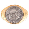 Ancient Silver Coin Medusa Gold Ring