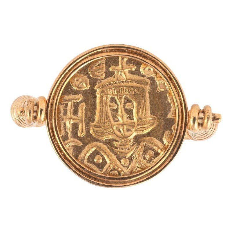 A Gold And Byzantine Theophilus II 829-842 AC Gold Coin Ring