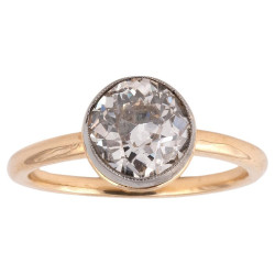 Belle Époque Old Cut Diamond Single-Stone Ring Circa 1920's