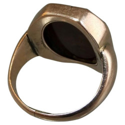 Georgian 15ct Gold Sard Intaglio Ring of Athene, Late 18th Century