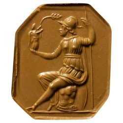 Georgian 15ct Gold Sard Intaglio Ring of Athene, Late 18th Century