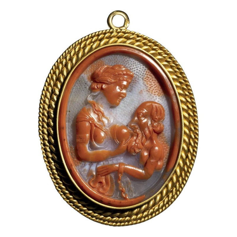 16th Century Agate Cameo Roman Charity Pendant