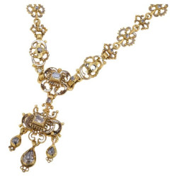 A Renaissance Diamond And Enamel Necklace 16th Century