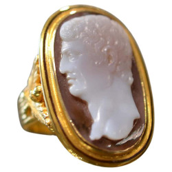 A Hardstone Cameo Of A Man...