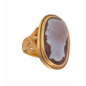 18th - 19th century gold cameo ring depicting a male profile