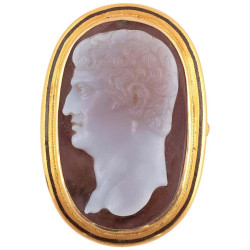 A Hardstone Cameo Of A Man 18th-19th century