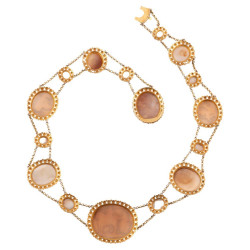 Early 19th Century Shell Cameo Gold Necklace