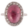 Pink Tourmaline and Diamond Ring