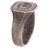 Silver Merchant's Men's Ring Seal With Symbols Of Horseshoe 15th Century