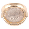 Gold Ring With Silver Denarius of Empress Julia Maesa, 218-222 AD