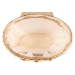 Citrine Topaz & 18kt Yellow Gold Pill Box