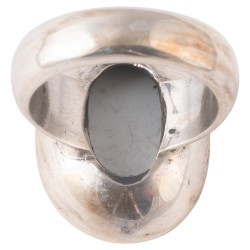 Late 19th Century Silver and Two Colour Vitreous Hercules Intaglio Ring