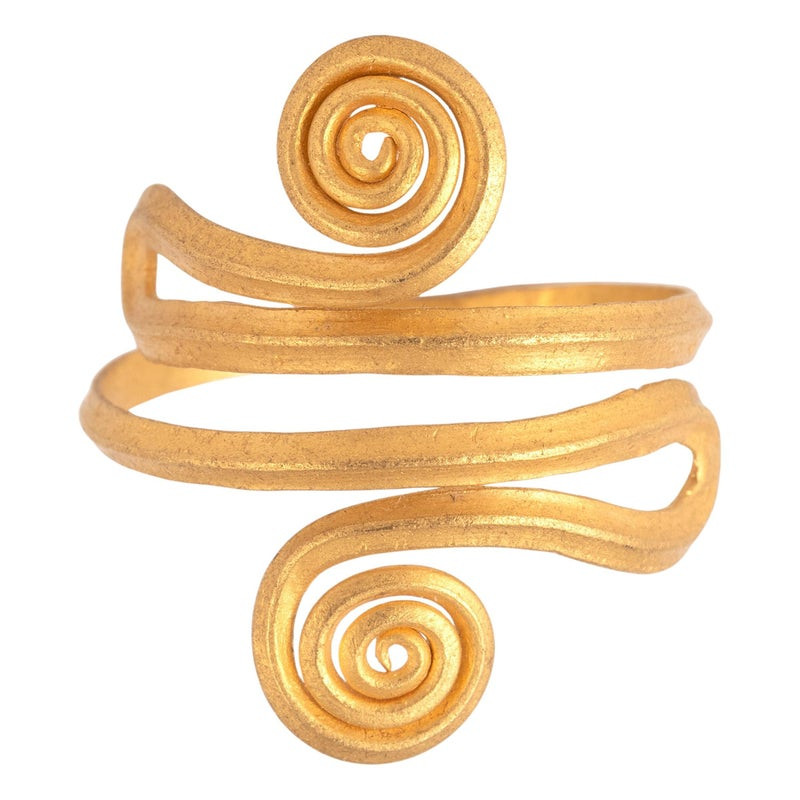 Ancient Viking 22kt Gold Spiral Serpent Ring - Circa 9th/10th Century