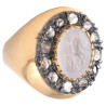 Chalcedony Roman Intaglio Ring of Jupiter 2nd-3rd Century A.D.
