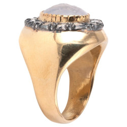 Chalcedony Roman Intaglio Ring of Jupiter 2nd-3rd Century A.D.