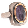 Silver Gold Amethyst Ring Depicting Musical Instrument 1st Century