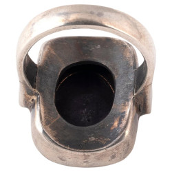 Silver Gold Amethyst Ring Depicting Musical Instrument 1st Century