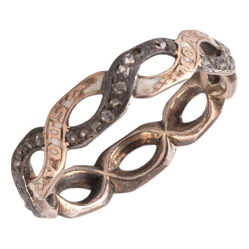 Gold Silver And Diamond Georgian Fede Engagement Ring