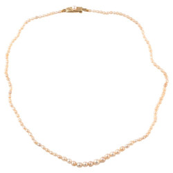 A Natural Pearl Necklace circa 1910 By BAUMONT e Co