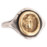 Antique 19th Century Silver and Gold Medusa Cameo Ring