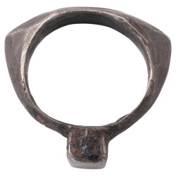 Silver Intaglio Ring With Roman Divinity 3rd-4th Century AD