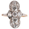 Art Déco Ring With Old European Cut Diamonds Circa 1920's