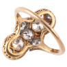 Art Déco Ring With Old European Cut Diamonds Circa 1920's