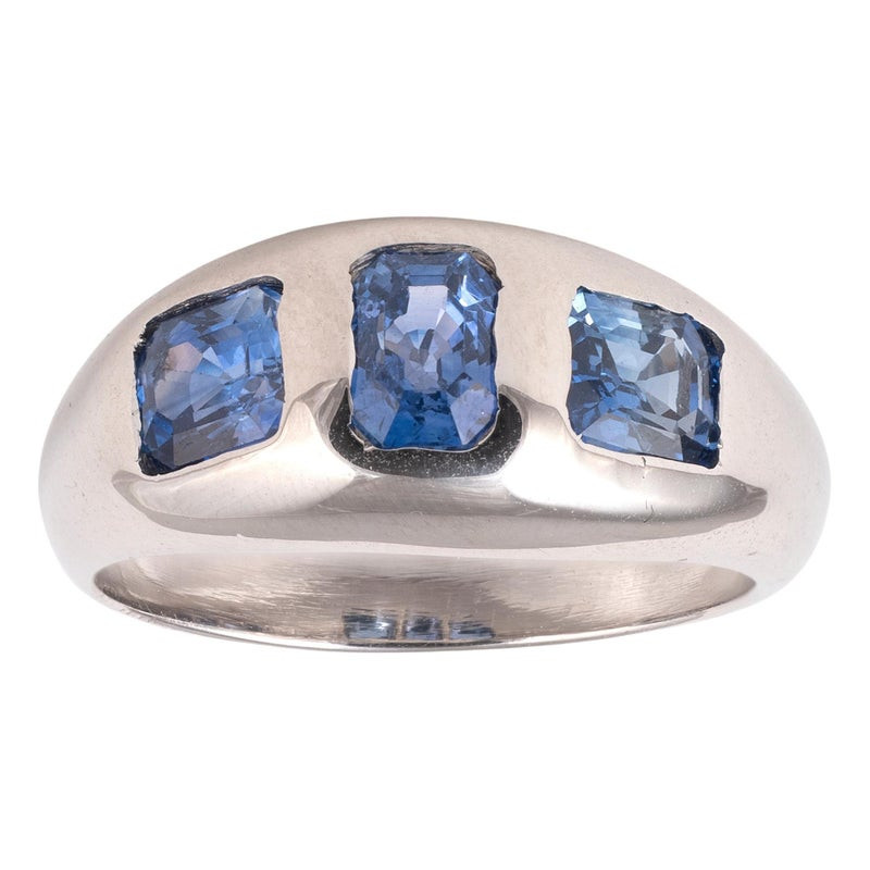 1.75ct Ceylon Sapphire Three Stone Ring